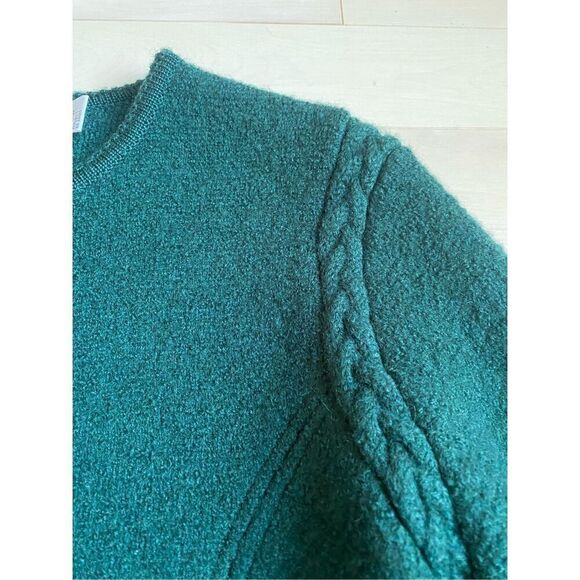 Vintage Parker of Vienna Womens 100% Wool Cardigan Sweater Size 10 Forest Green - Picture 5 of 5